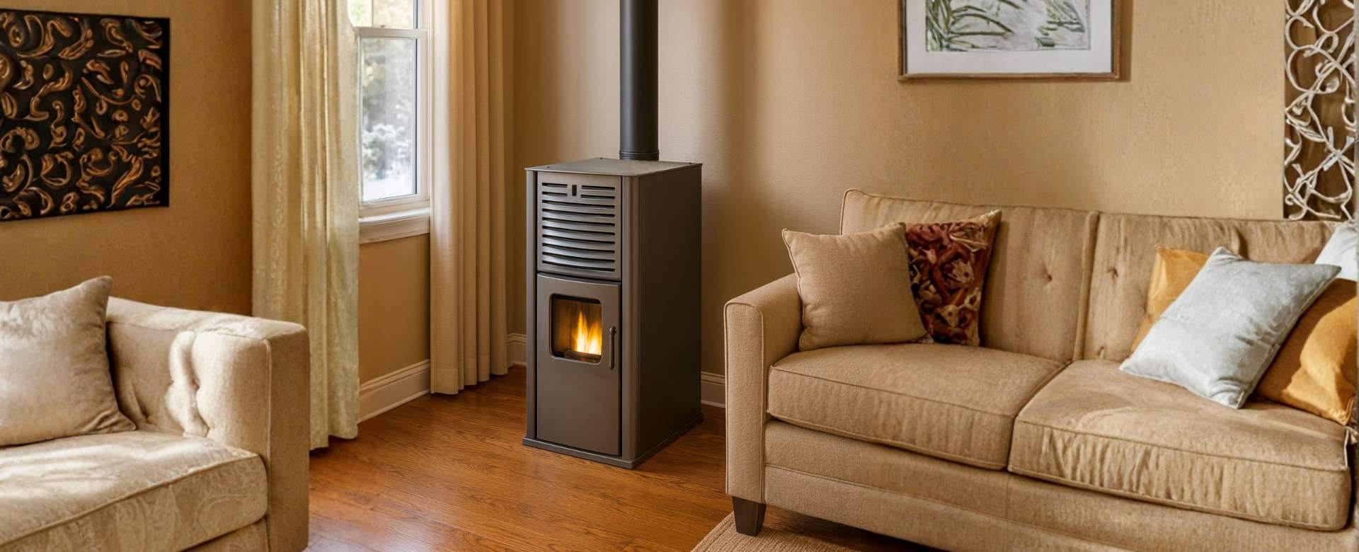 Chimenea de pellets con camisa de agua